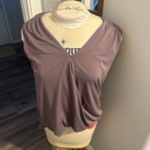 Maurices Mauve Draped Sleeveless Blouse